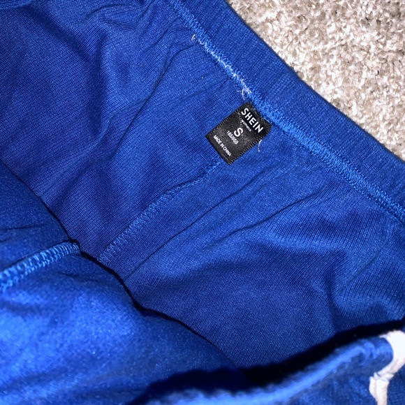Shein Blue & White Athletic shorts size S - Picture 7 of 8